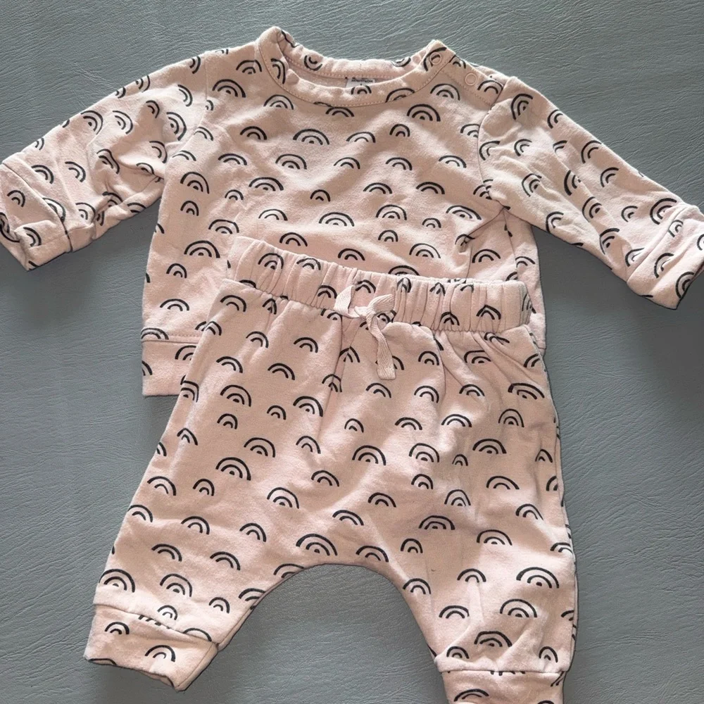 Nordstrom Pink and Black Rainbow Kids‎ One Piece